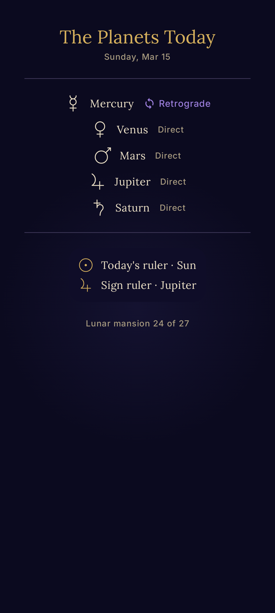 Celestial Dashboard — Home — page 2