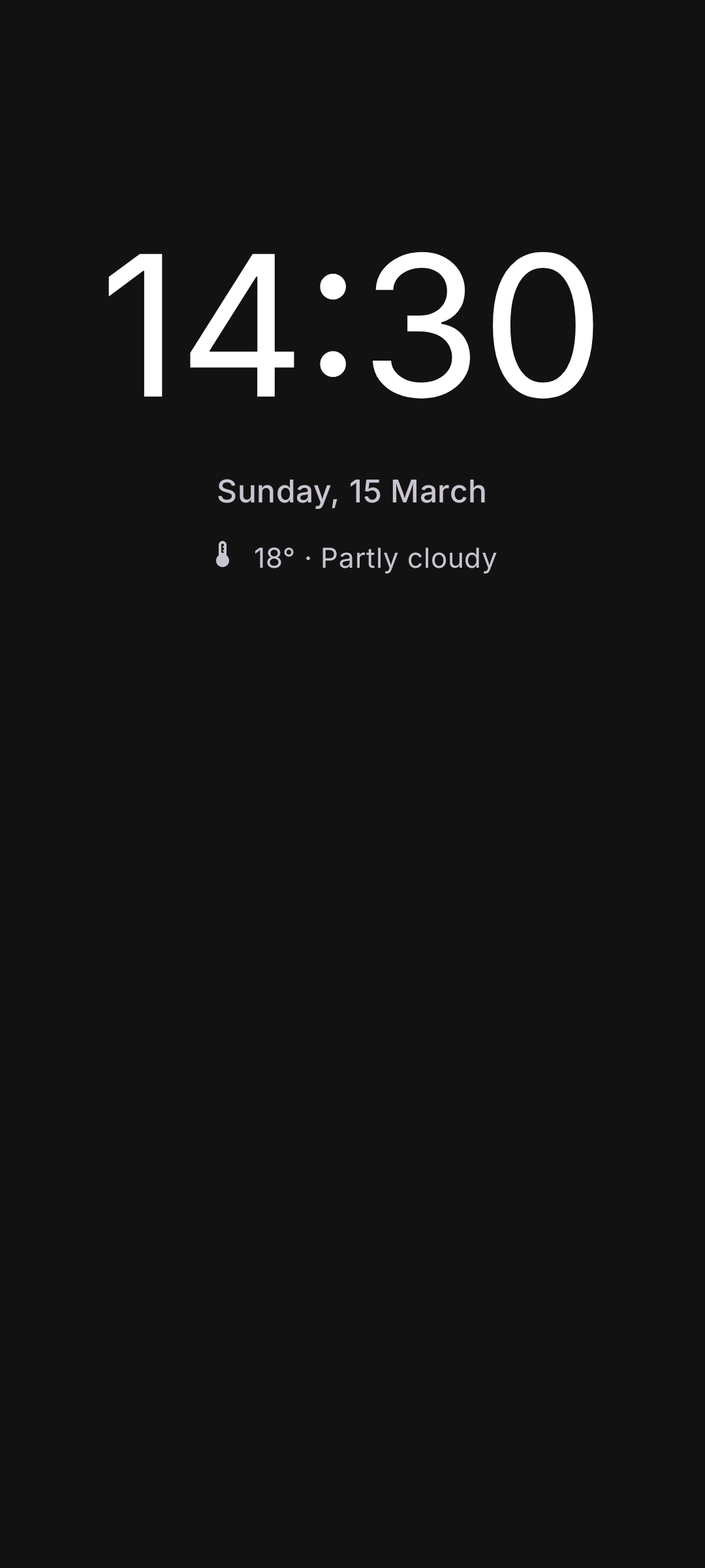 Half-Screen Clock