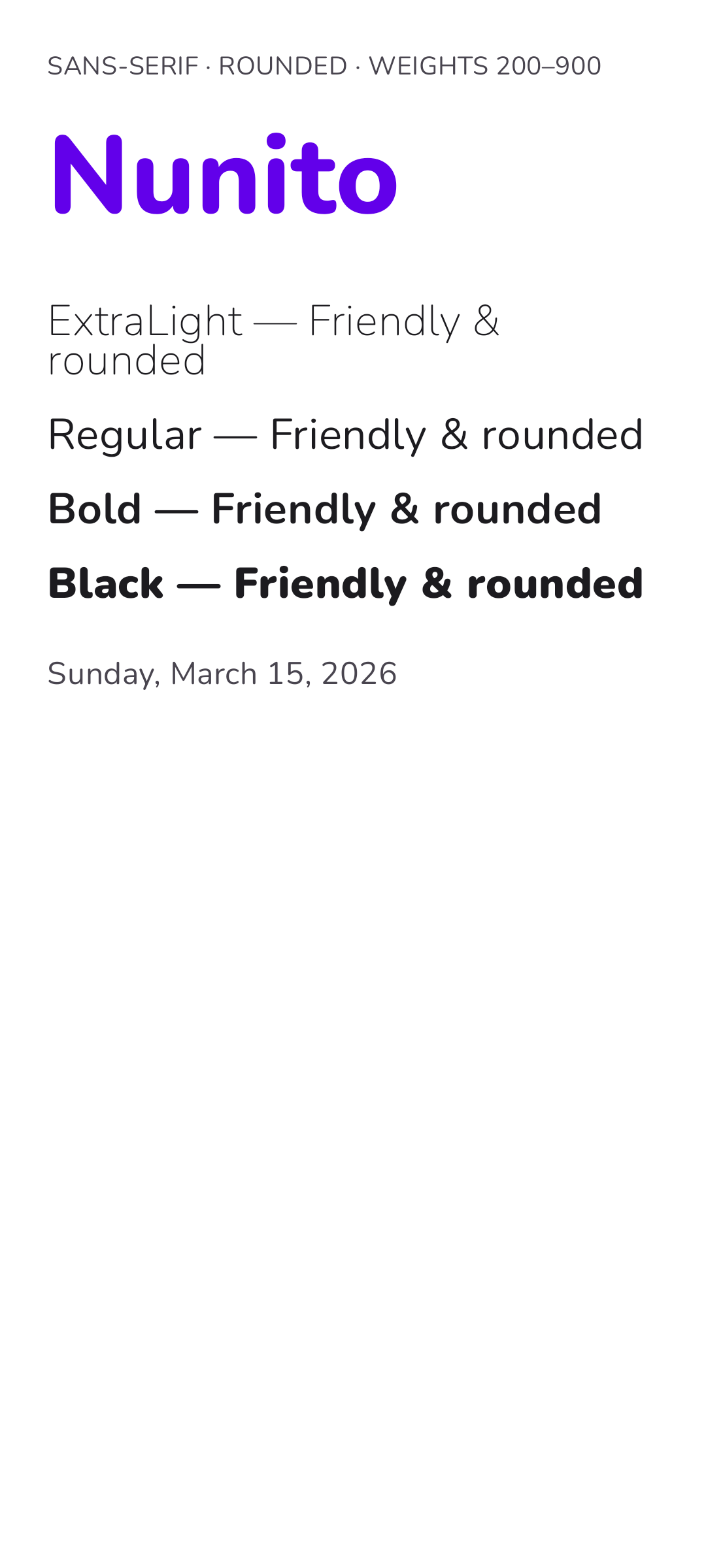Typography Showcase — Home — page 6