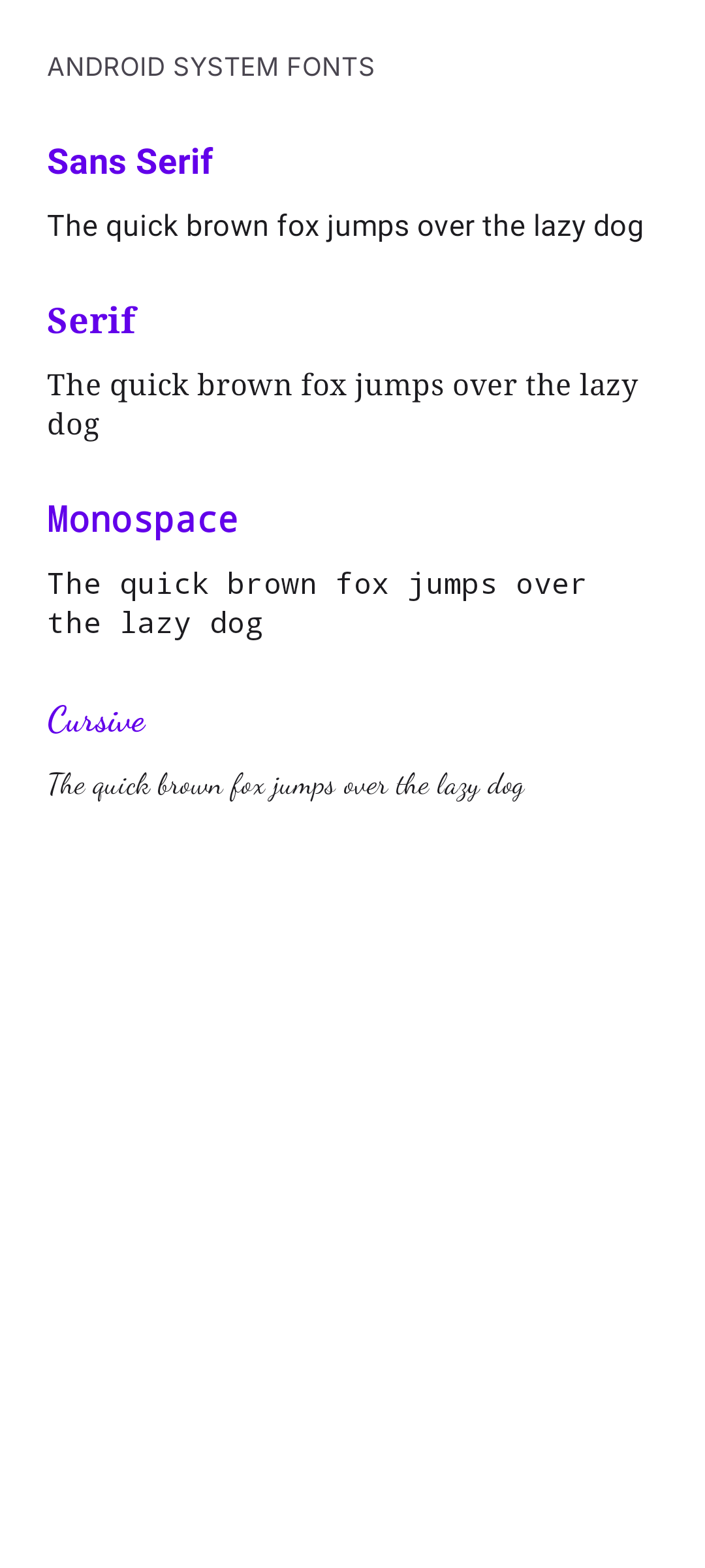 Typography Showcase — Home — page 7